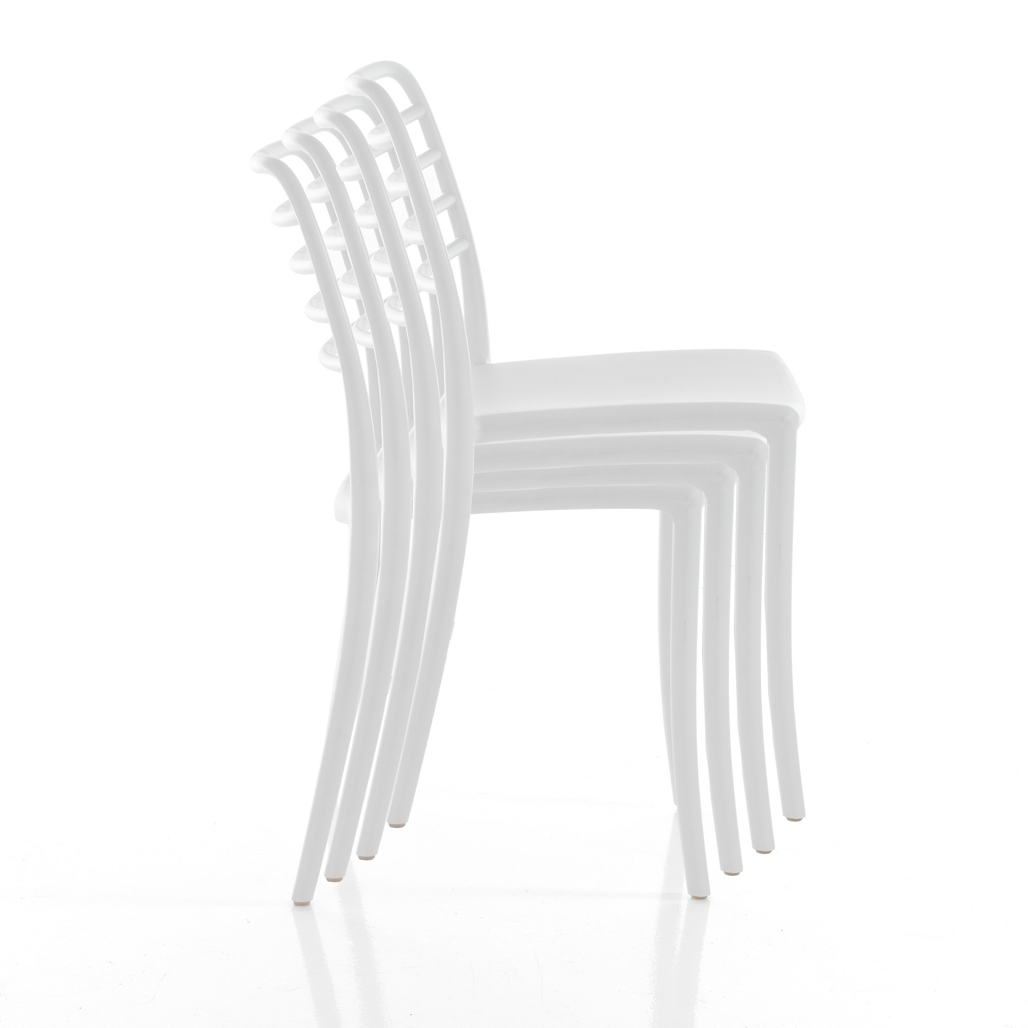 TOMASUCCI Set 4 sedie da interno / esterno JONAS WHITE Bianco