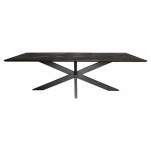 Table à manger noire en bois de manguier 160 cm ALVERA