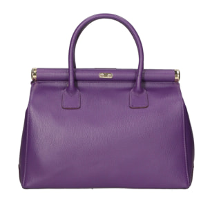 Borsa a mano da donna - Modello Aleria - Vera pelle - 35.0 x 26.0 x 16.0 cm