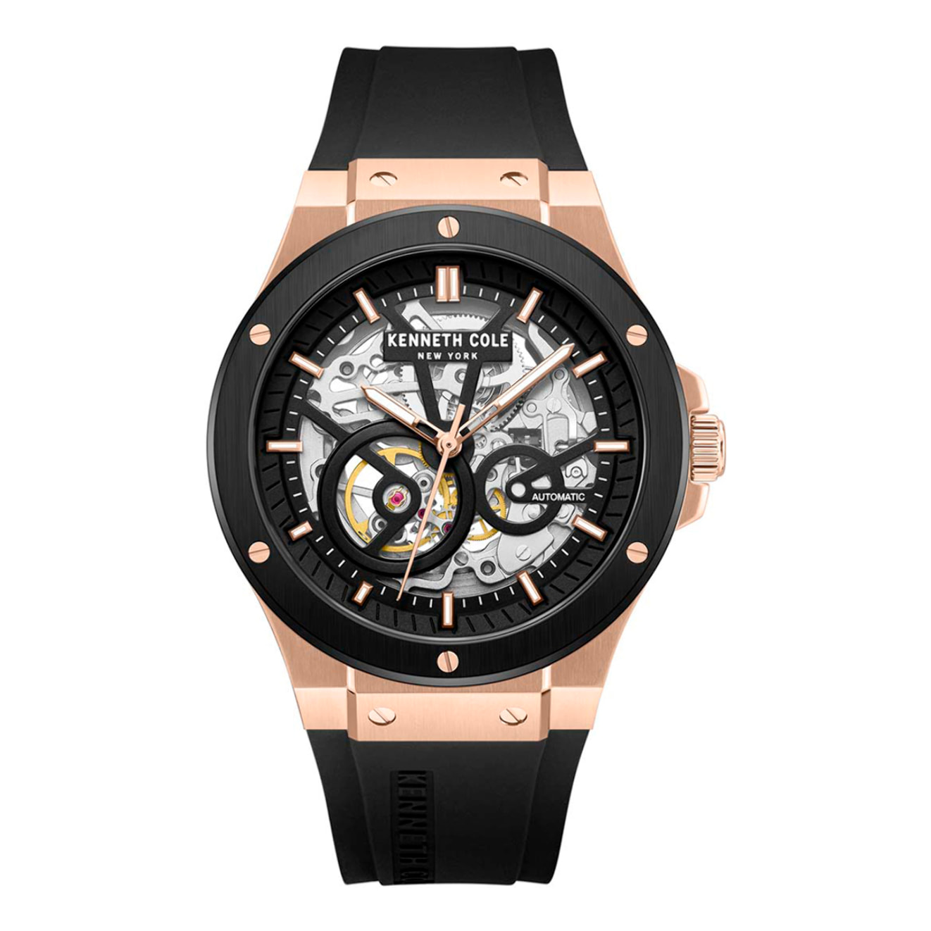 Reloj Kenneth Cole KCWGZ0063902 Hombre Analogico Automatico con Correa de Silicona