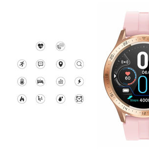 Montre connectée Bluetooth suivi d'activité physique - Rose