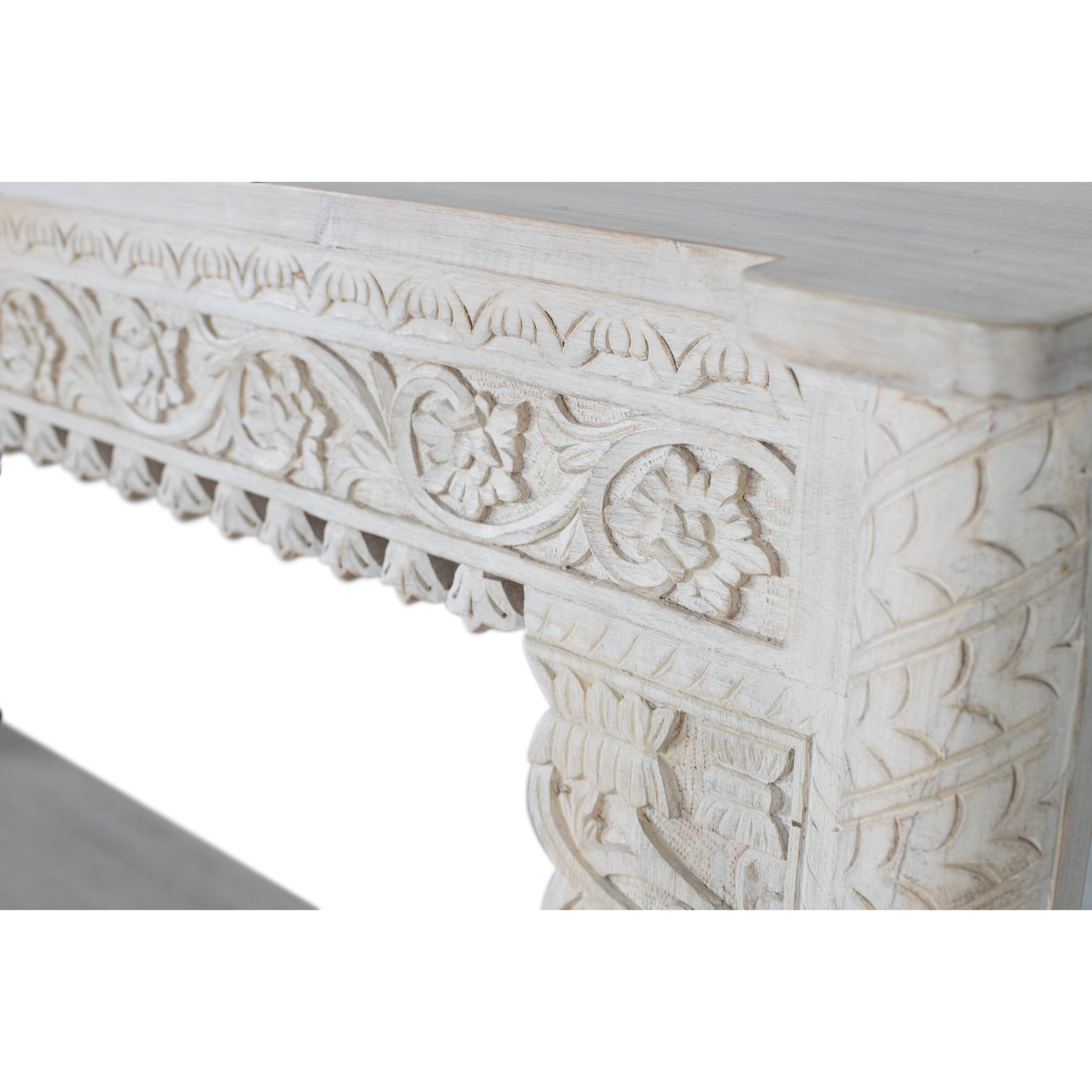 Consola de Madera de Mango 180 Cm Estilo Mediterráneo Moderno