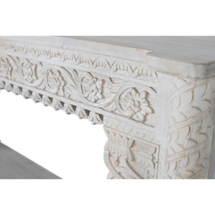 Consola de Madera de Mango 180 Cm Estilo Mediterráneo Moderno