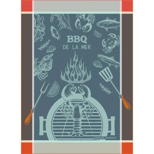 Torchon Bbq de la mer bleu