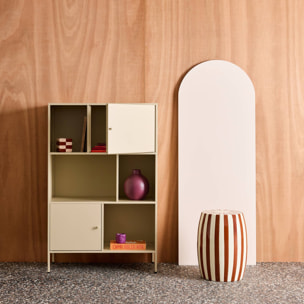 Buffet, meuble de rangement industriel métal 6 compartiments OKLAHOMA