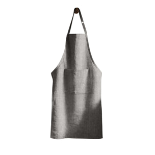 Tablier coton classique fil flamme carbone