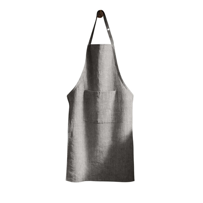 Tablier coton classique fil flamme carbone