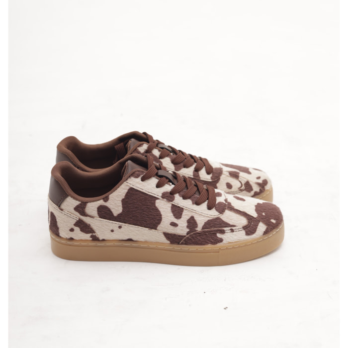 SNEAKERS ANIMALIER MARRONE