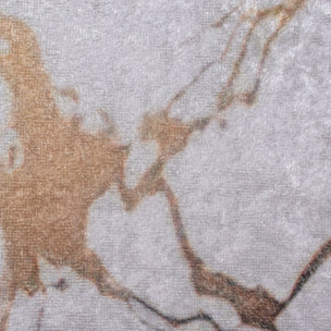 STAMPA - Tapis salon motif effet mabre antidérapant et lavable en machine à 30°C doré