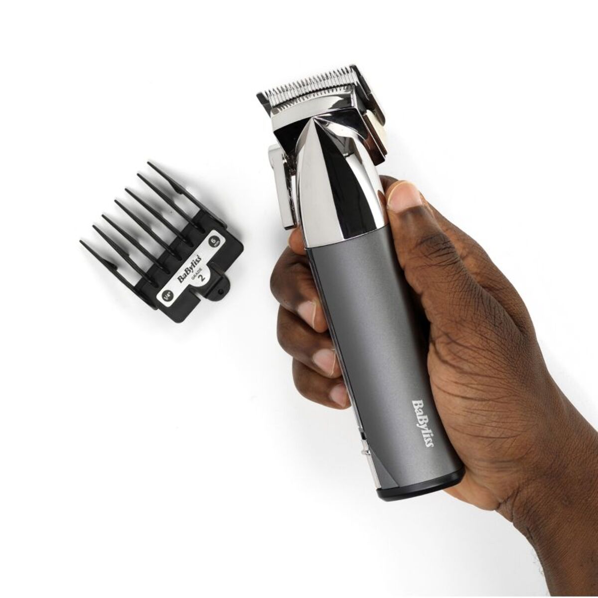 Tondeuse cheveux BABYLISS E996E - super-X metal series, molette réglable, 55 hauteurs de coupe, précision 0,2 mm, 180 mn