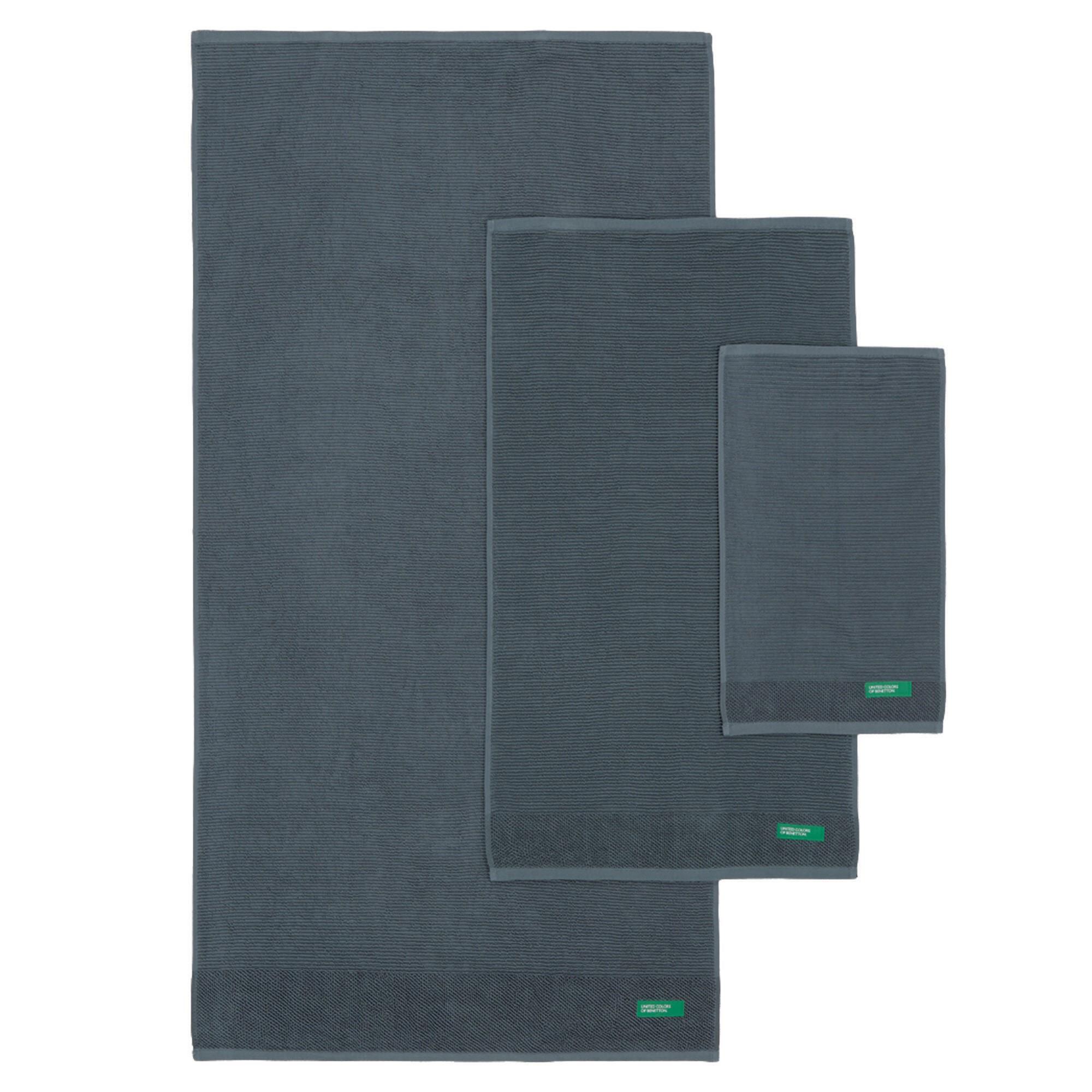 Set 3pcs toallas de baño  gris oscuro  benetton