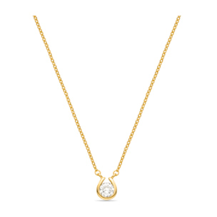 Collar de Circonita Brillante acabado en oro amarillo de 18K