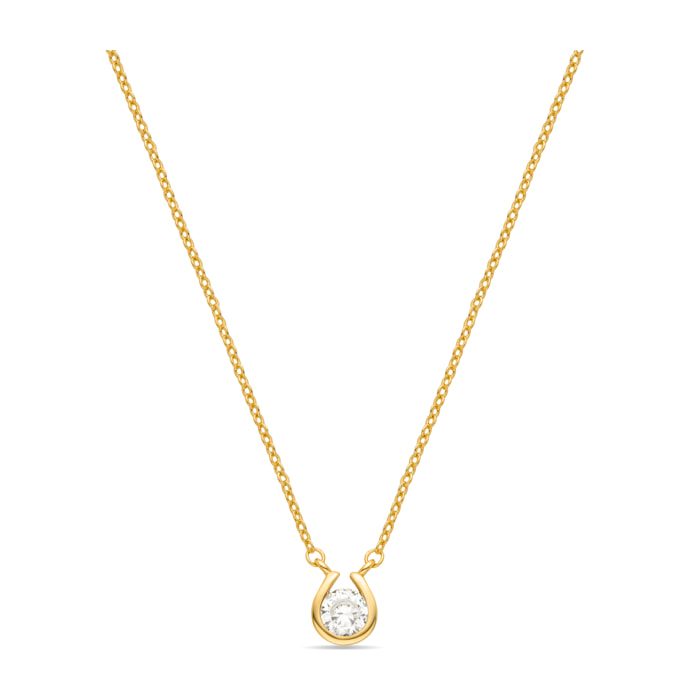 Collar de Circonita Brillante acabado en oro amarillo de 18K
