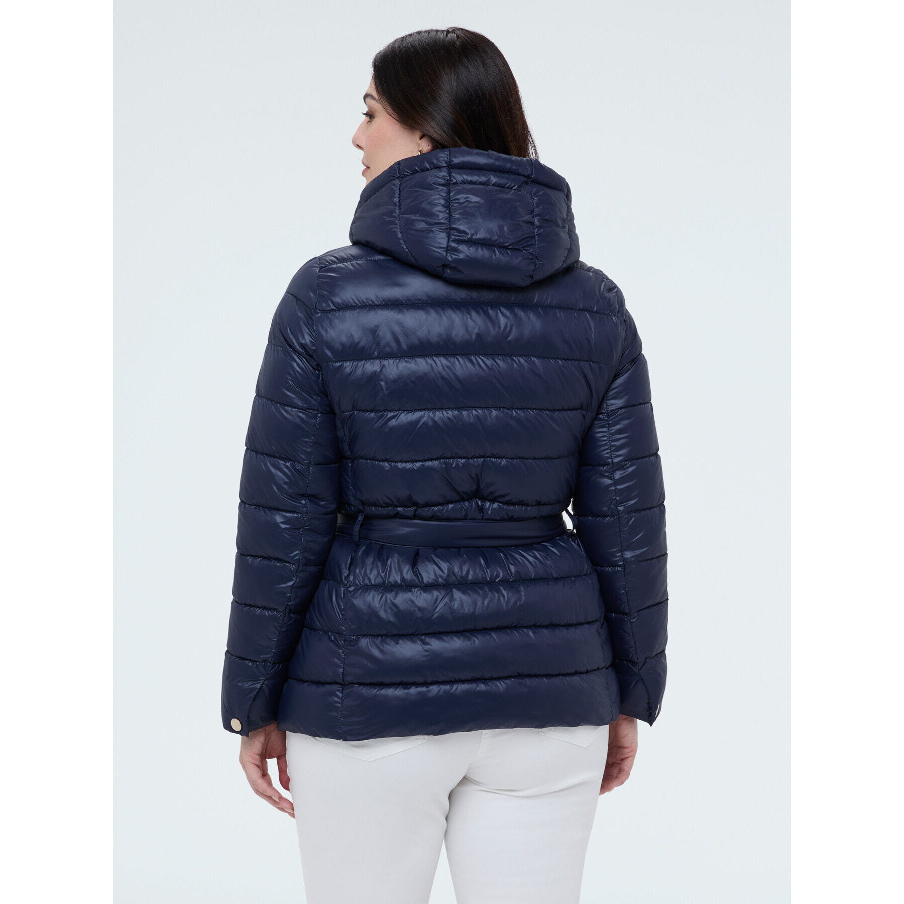 Fiorella Rubino - Plumífero acolchado con cinturón anudado - Azul