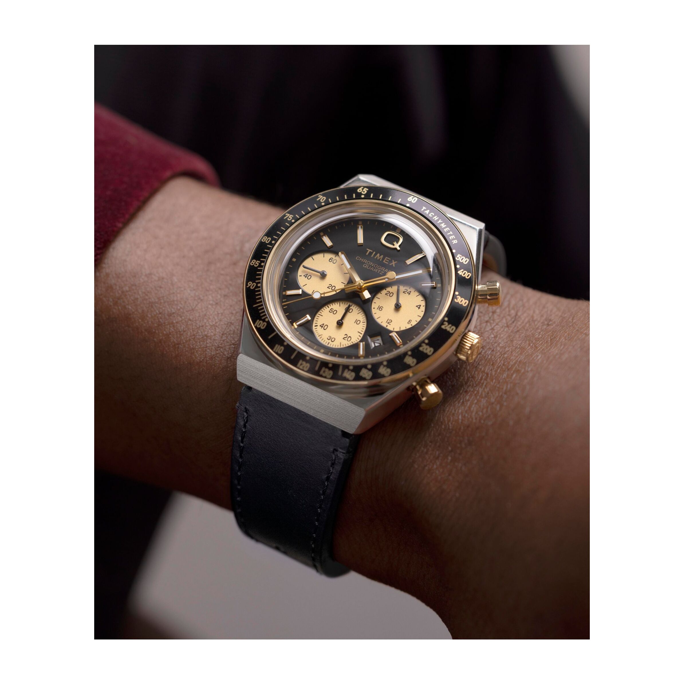 Timex Quartz Analog Chronograph Q Timexâ® Chronograph