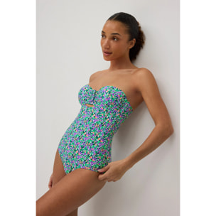 Costume da bagno a fascia snellente stampato