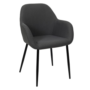 Fauteuil Atome Gris - Lot de 2