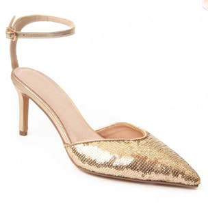 Zapatos de Tacón - Dorado - Altura: 8 cm