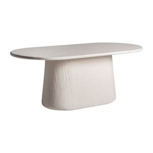 Mesa comedor de madera de mango en color blanco roto de 200x100x76cm