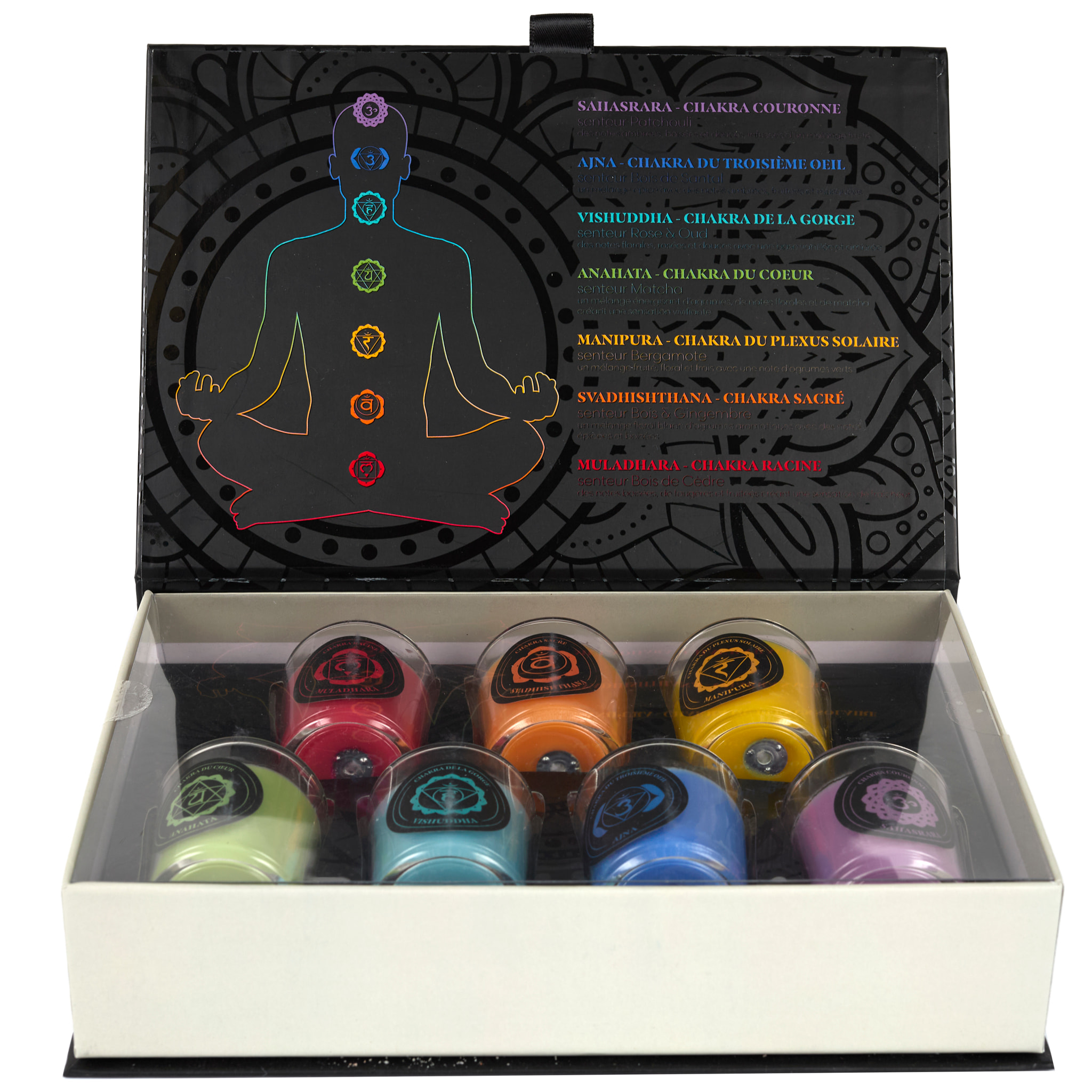 Coffret Bougie Parfumee Chakra X7