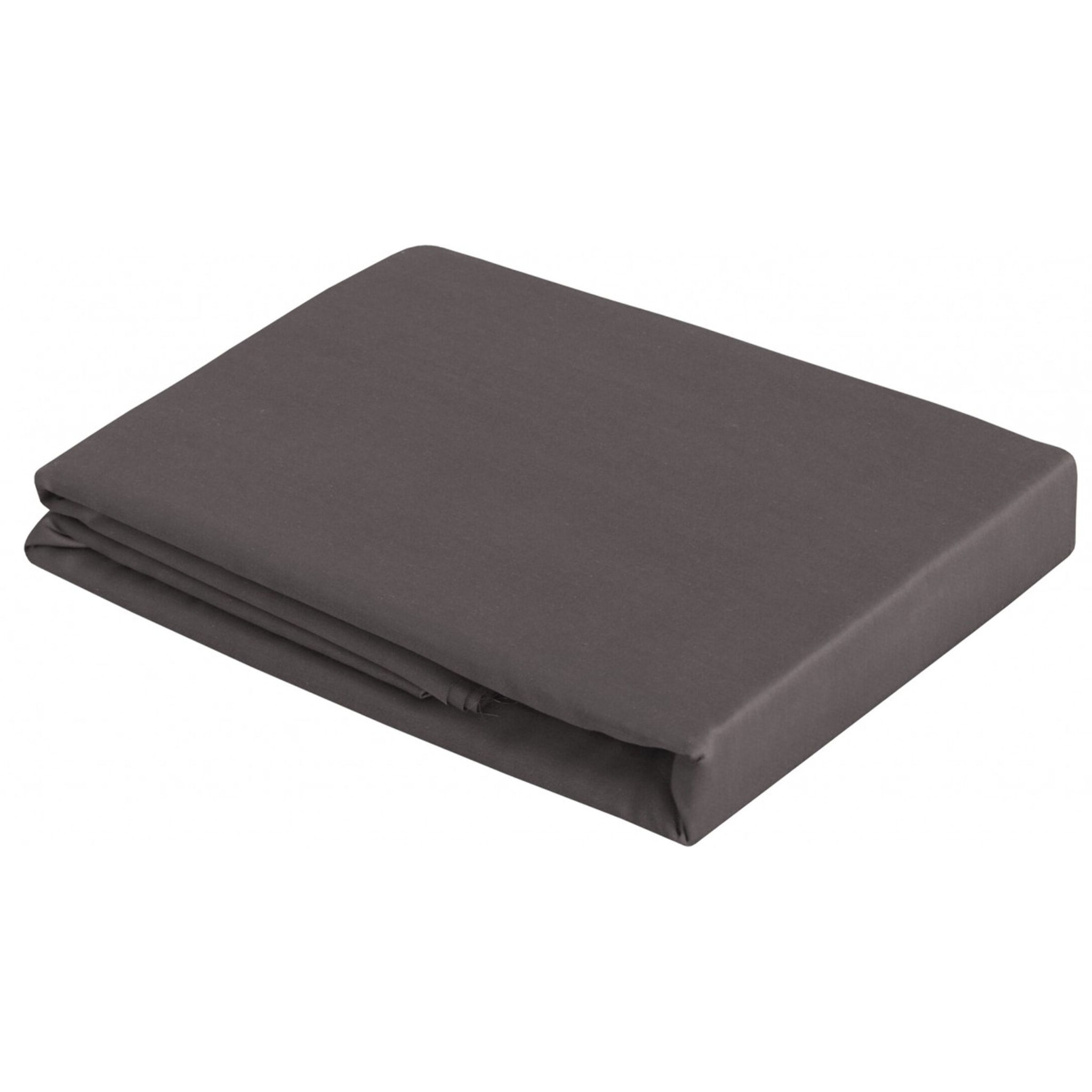 Drap plat satin de coton anthracite