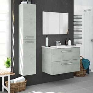 Mueble de baño Aruba 2 cajones + espejo Cemento