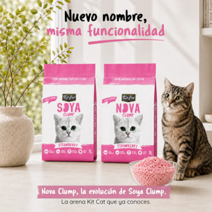 Kit Cat Arena Eco Nova - Strawberry 7 L Arena para gatos