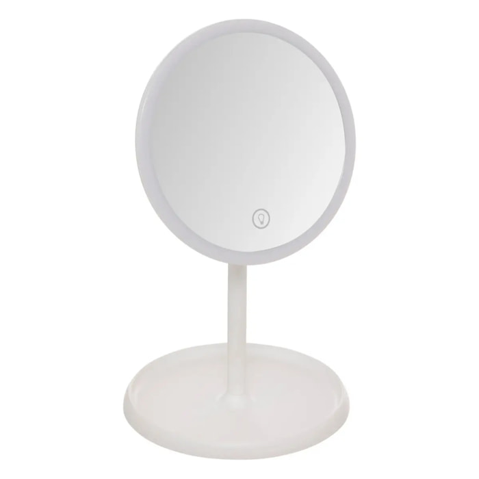 Miroir lumineux L19cm blanc