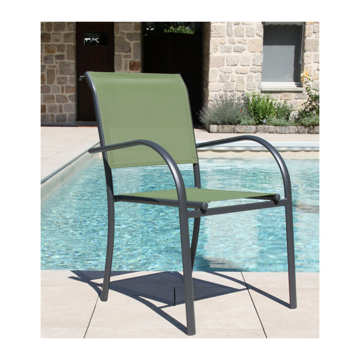 Ensemble table et chaises de jardin  - Vert sauge - HONFLEUR BEZIERS