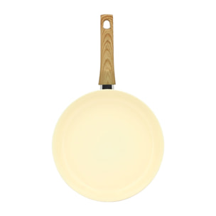 Poêle 28cm avec revêtement céramique crème - tous feux COLORAMA