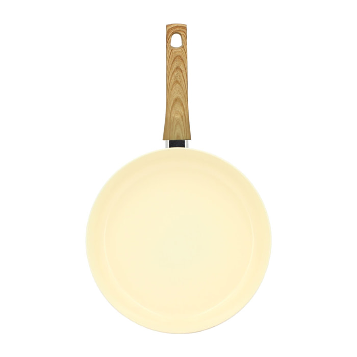 Poêle 28cm avec revêtement céramique crème - tous feux COLORAMA