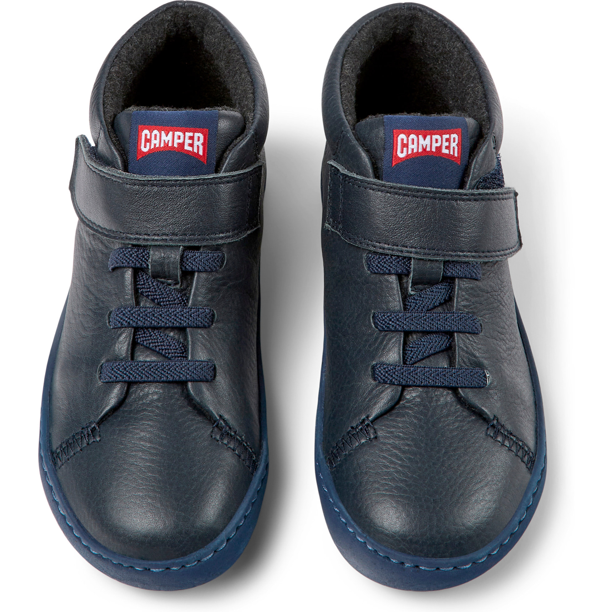 Botines - CAMPER Peu Touring - Azul - Cuero liso