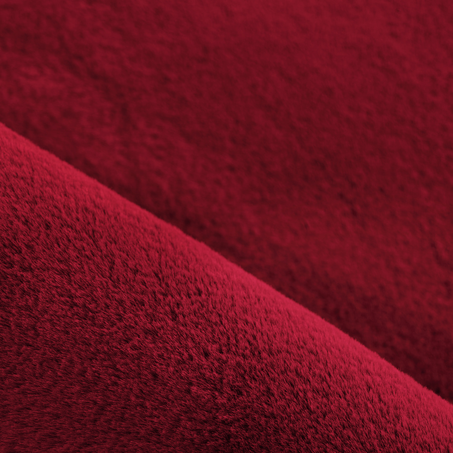 BARROW - Tapis en fausse fourrure doux uni Rouge