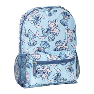 Mochila infantil tiempo libre estampado stitch, unisex niños, azul, pequeña
