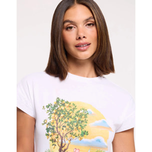 Camiseta Vespa Manga Corta Blanco - Cilemon