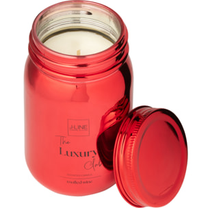 J-Line bougie parfumée Bocal - verre - rouge - 69H