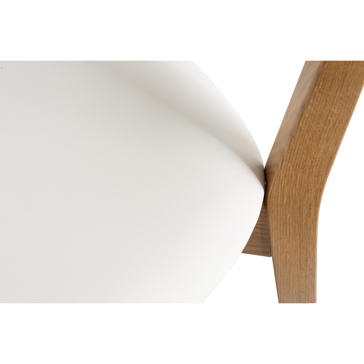 Chaises vintage en bois clair chêne et blanc (lot de 2) LUCIA