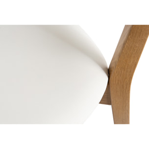 Chaises vintage en bois clair chêne et blanc (lot de 2) LUCIA