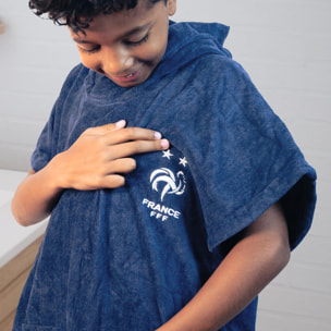 Poncho de bain Enfant 100% Coton, FFF LOGO