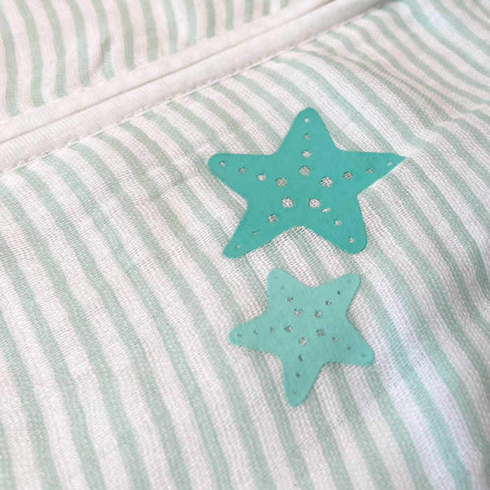 Gigoteuse à fines rayures au style marin - Blanc