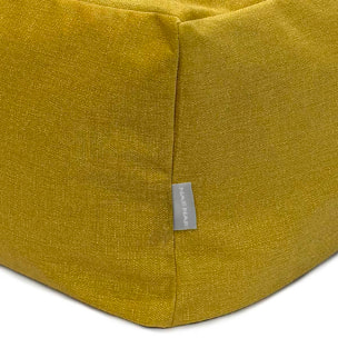 Puff desenfundable PANDA amarillo 50x50x25 cm. Disponible en varios colores