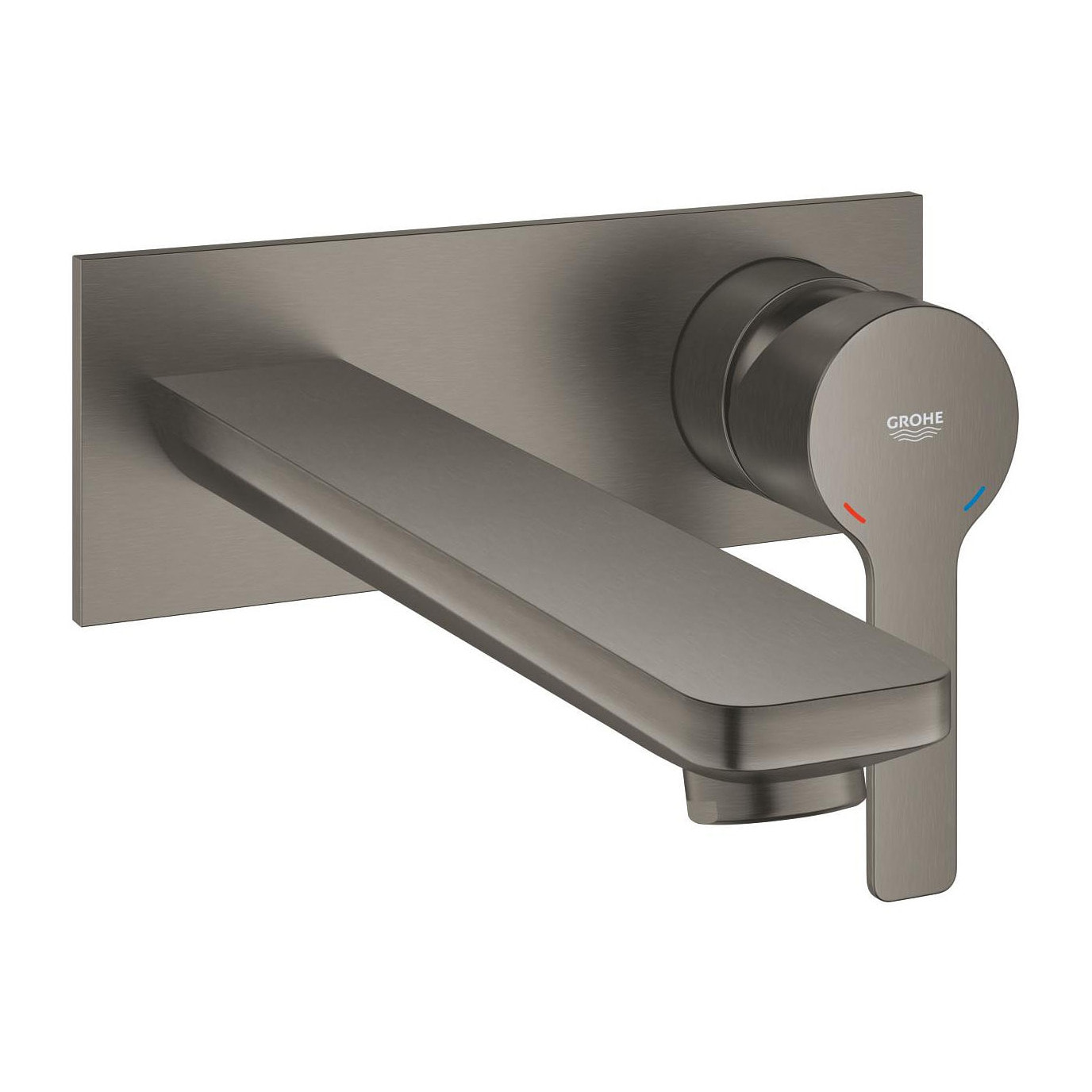 Mitigeur lavabo mural 2 trous Taille L - Hard Graphite brossé
