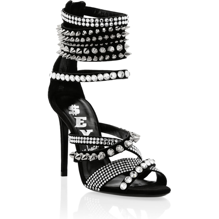 PHILIPP PLEIN Suede Sandals High Heels