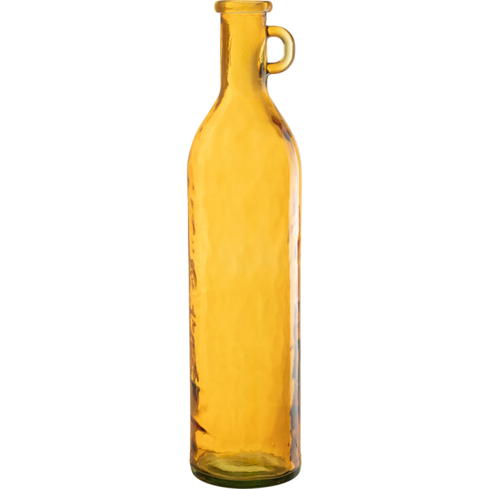 J-Line vase Bouteille Cylindre - verre - ocre - 75 cm de hauteur