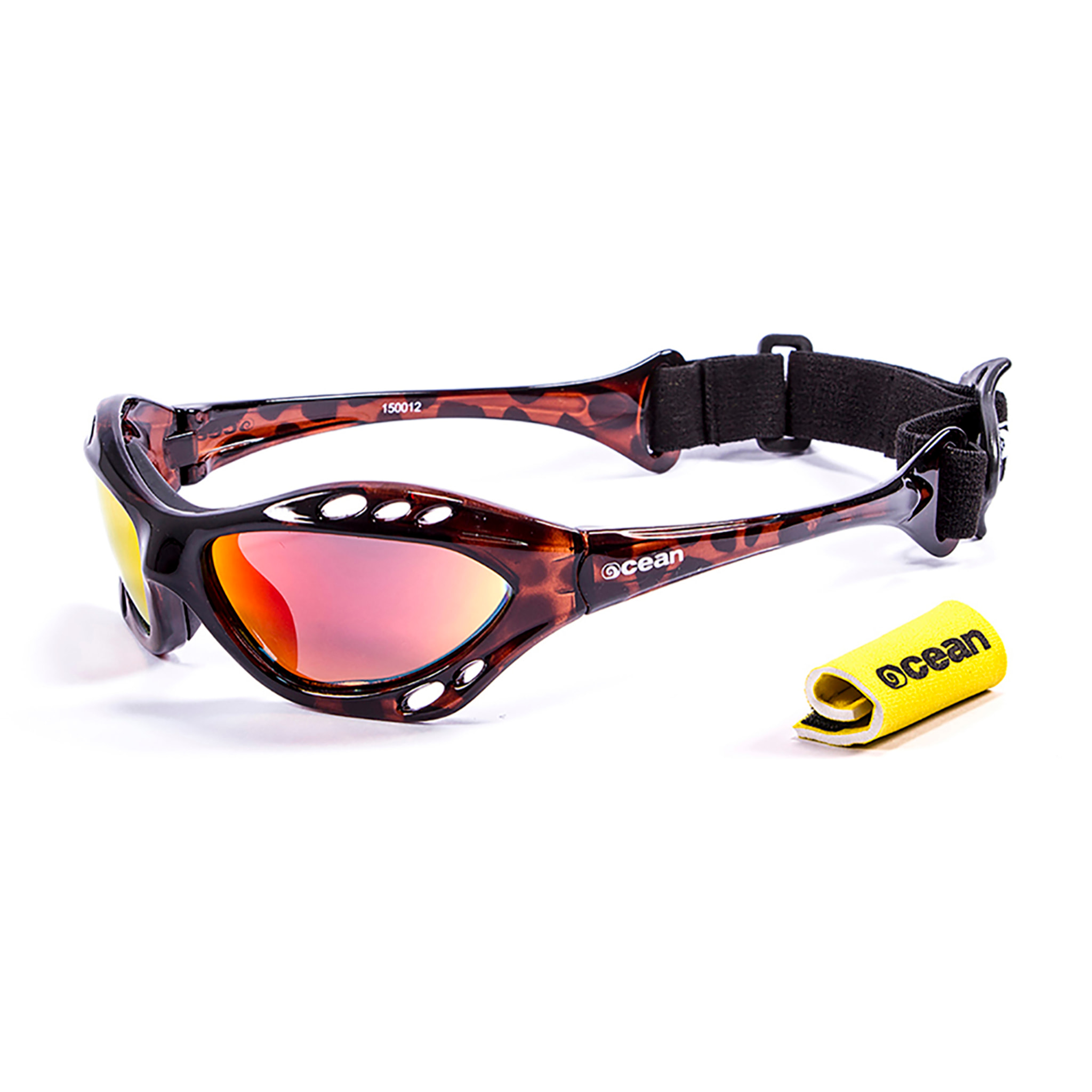 Gafas de deportes acuáticos OCEAN CUMBUCO - Marrón demi / Revo roja