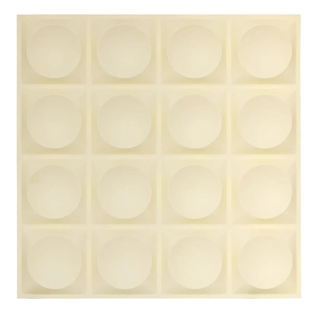 2 stickers muraux Oren rond 50x50cm blanc