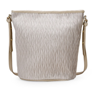 Bolso saco piedra con imán y fruncido