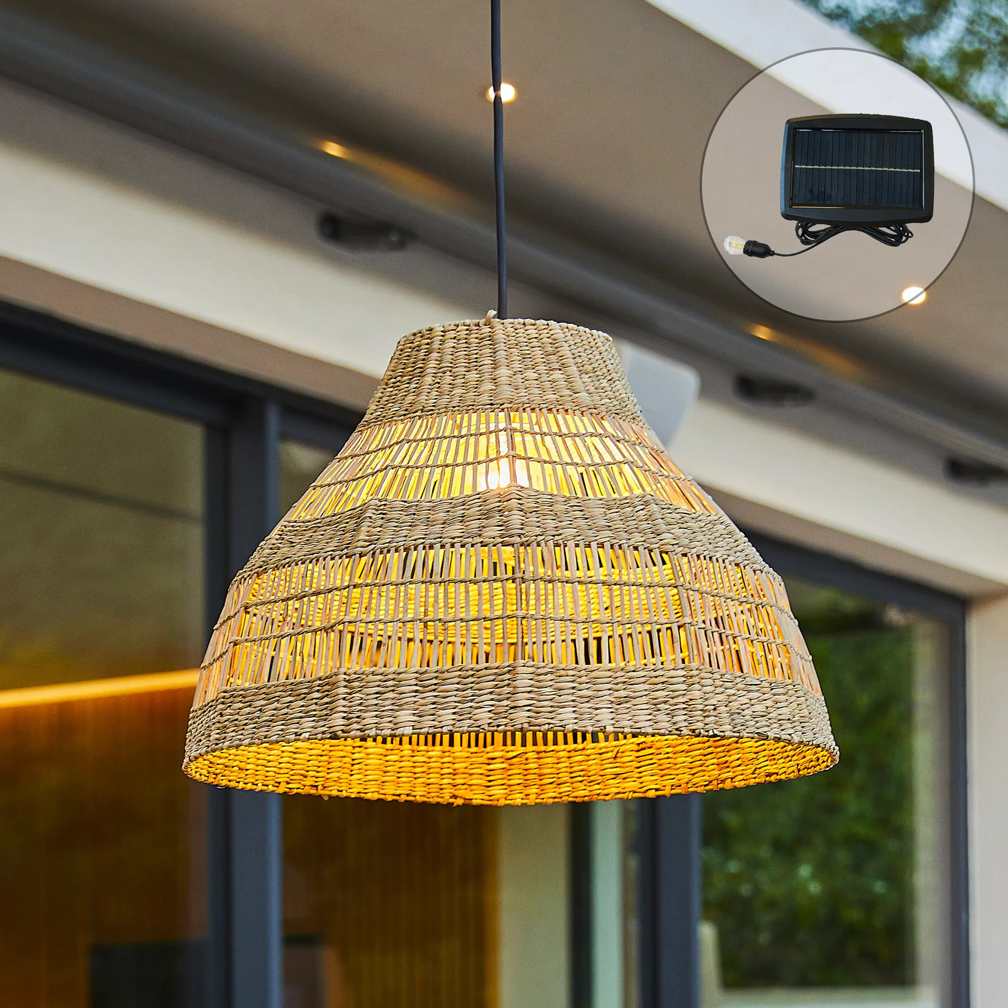 Suspension solaire bohème MERIDA SOLAR H34cm