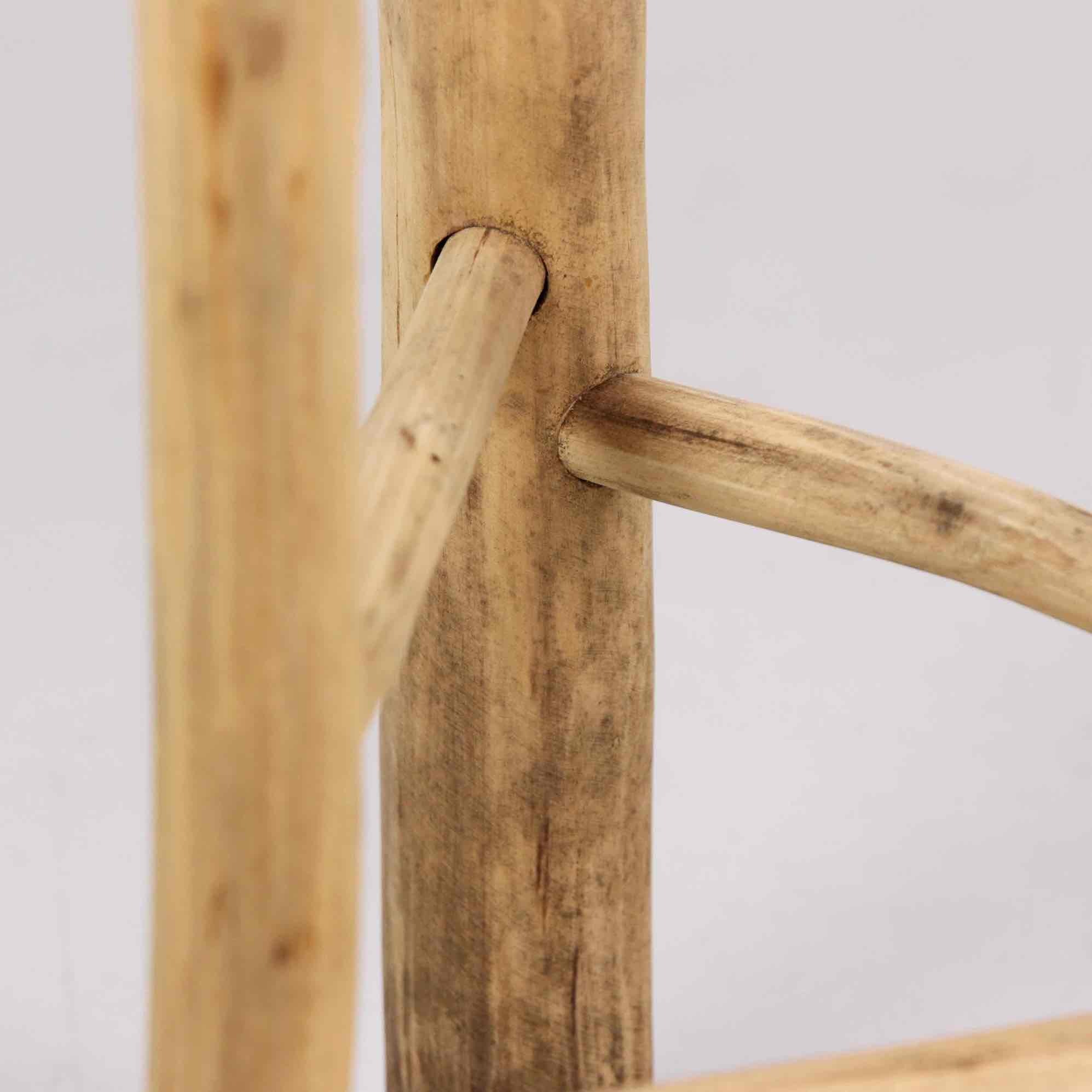 Sgabello alto in legno di teak naturale 76cm - Shein