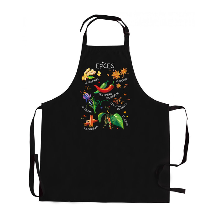 Tablier de cuisine sans poche Épices recyclé
